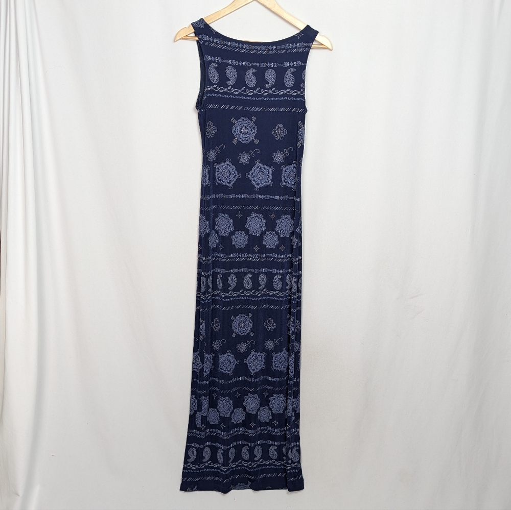 90s Y2k Bandana Print Maxi Dress